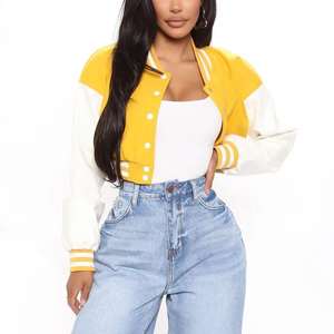 Veste universitaire de haute qualité pour femmes OEM veste en jean personnalisée Bomber élégant vêtements d'extérieur Letterman - Product Image 1