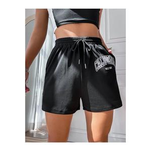 Pantaloncini corti neri da donna con stampa della costa occidentale della California - Product Image 2
