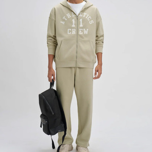 เสื้อผ้าสตรีทแวร์ผ้าฝ้ายคุณภาพสูง 380gsm แบบเรียบหรู น้ำหนักมาก ทรงปกติ ซิป  แบบยูนิเซ็กซ์ กันน้ำ สำหรับฤดูหนาว  รับสั่งทำ - Product Image 2