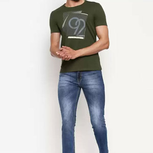 Camiseta de alta calidad para hombre Fitness gimnasio deportes camiseta 3D impreso cuello transpirable personalizable microfibra dobladillo tejido de punto - Product Image 3
