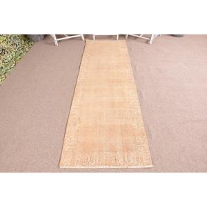 พรมขนาด 2.6x8.5 ฟุต, พรมตุรกีโบราณ, พรมลายนามธรรมสีเบจ - Product Image 1