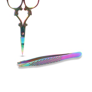 Precision Tip Eyebrow Tweezer Stainless Steel Beauty Scissors Facial Hair Trimming for Beauty Care <b>Makeup</b> <b>Tools</b> With Logo - Product Image 4