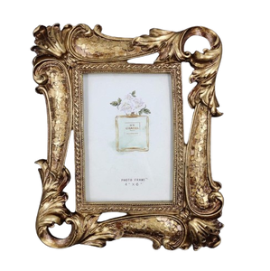 Cadre photo en métal avec bordure en métal doré style bambou Cadre photo fait à la main pour décoration de table Photo mémorable - Product Image 2