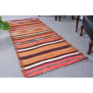 Handmade Traditional Orange Red 3.1x7.6ft Turkish <b>Rug</b> Large Area Abstract Pattern Rectangle <b>Rugs</b> for Bedroom Hallway <b>Bedside</b> Use - Product Image 1