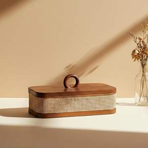 Caja de Especias de Madera Natural Pulida a Mano, Ecológica, con Grosor Ajustable, Diseño Vintage, Apta para Lavavajillas, para Cocinas Domésticas - Product Image 3