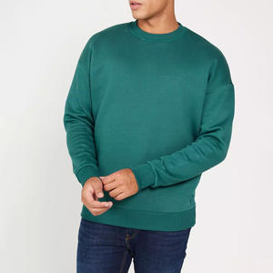 เสื้อสเวตเตอร์ผ้าฝ้าย100% ของผู้ชายเสื้อสเวตเตอร์ระบายอากาศสีพื้นแบบกำหนดเอง - Product Image 2