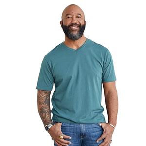 Camisetas de manga corta para hombre, ropa de verano de alta calidad, 100% algodón, Color sólido, estampado personalizado, al mejor precio - Product Image 1