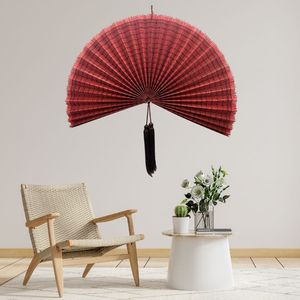 Eco-Friendly Handmade Bamboo <b>Fan</b> Large Rustic <b>Decorative</b> <b>Wall</b> Hanging Woven Art for Home Living Room Decor Wholesale Supplier - Product Image 1