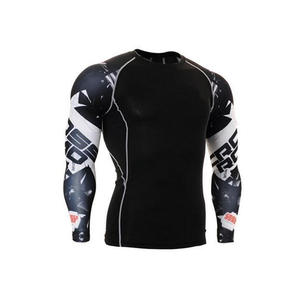OEM diseño personalizado 2025 verano de alta calidad de algodón de los hombres ropa activa transpirable Anti-UV Rashguard Fitness gimnasio ropa para adultos - Product Image 2