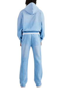 Chándales de lavado ácido de la mejor calidad, chándales acampanados con estampado Puff, chándales de Hip Hop elegantes de lavado Vintage para hombres - Product Image 6