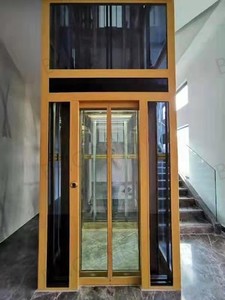 Elevador Mitsubishi personalizado para 2-4 pisos Máquina hidráulica de tracción sin engranajes para pasajeros Puerta de vidrio automática para pequeños - Product Image 4