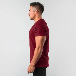 Personalizado slim fit fitness ropa deportiva al por mayor de los hombres ropa de entrenamiento gimnasio manga corta correr secado rápido camiseta - Product Image 4