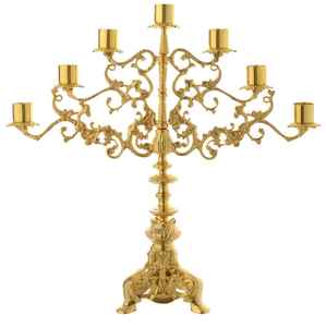 Bougeoir de luxe en métal plaqué or pour décorations de Noël et occasions spéciales Pièce décorative du fournisseur indien - Product Image 1