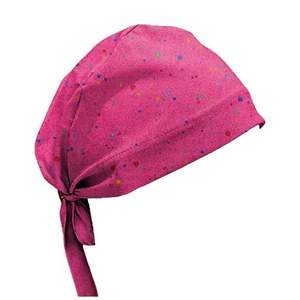 Chapeau de gommage en matériau extensible Léger imprimé personnalisé Séchage rapide Commande en gros ICU ER Use Soft Comfortable Scrub Caps - Product Image 3