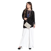 Nuevo Bolso de Mano Tipo Clutch con Cuentas y Forro de Satén de Terciopelo con Diseño Geométrico Plegable para Mujer de Brazeal Studio, Cadena Personalizable con Cierre