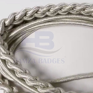 Cordon d'épaule réglable léger et écologique en nylon et polyester tressé durable pour les uniformes de tenue formelle-Cordon de citation - Product Image 5