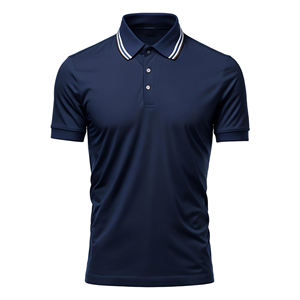 2024 Golf d'affaires à manches courtes pour hommes personnalisés pour polos vêtements de sport décontractés de coupe régulière avec conception de patchwork pour l'été - Product Image 1