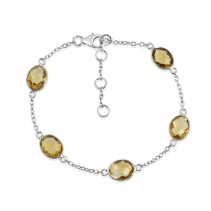 <b>Fine</b> jewelry 925 sterling silver rose quartz gemstone bracelet jewelry ready stock wholesale - Product Image 5