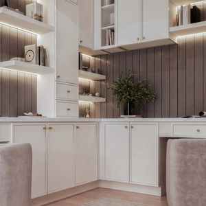 Ensemble d'armoires de cuisine sur pied en MDF mélaminé UV au design moderne européen avec évier, armoire modulaire en bois massif provenant d'une usine du Vietnam - Product Image 2