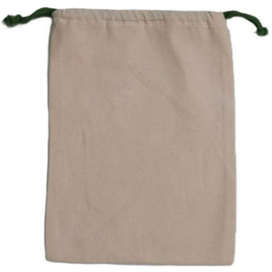 Bolso con cordón de algodón de muselina orgánico 100% personalizado, ecológico, Blanco medio, calicó, lienzo, logotipo impreso, regalo de moda promocional - Product Image 2
