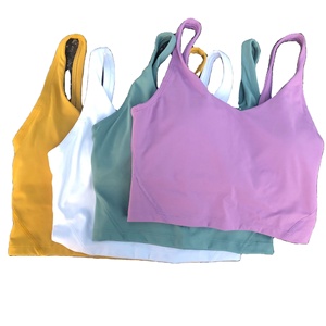 Sujetador Deportivo GC para Mujer, Color Sólido, Espalda en Forma de U, Sexy, para Fitness, Yoga, Entrenamiento, Transpirable, Soporte Medio para Correr - Product Image 1