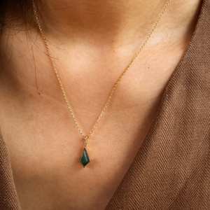 Collier Agate Mousse Argent Sterling 925 Plaqué Or 14K Pendentif Boucles d'Oreilles Ensemble Bijoux Vintage Cadeau Pour Elle - Product Image 3