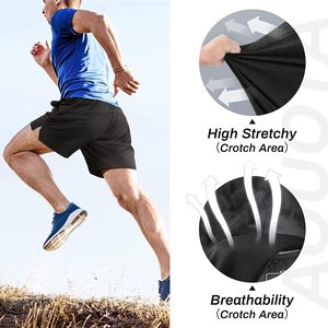 Pantalones de chándal de compresión de nailon y poliéster XS personalizados para hombre, pantalones cortos deportivos informales de malla antiarrugas para gimnasio, pantalones cortos para correr con logotipo - Product Image 3