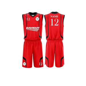 Conjunto de camiseta y pantalones cortos de poliéster transpirable de secado rápido para entrenamiento y partidos de baloncesto, ropa deportiva de equipo para hombres, mujeres y jóvenes - Product Image 1