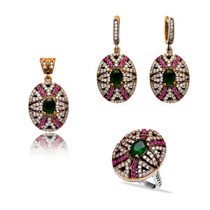 Ensemble en argent turc authentique, fait à la main, vente en gros, argent Sterling 925, mode tendance - Product Image 1