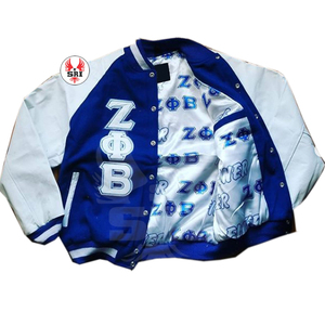 Veste universitaire réversible Zeta Phi Beta 100 % polyester de haute qualité, écologique, avec motif lettres, pour sororité et fraternité, idéale pour l'hiver - Product Image 6