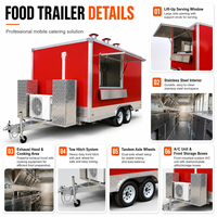 Remorque carrée personnalisée, conteneur mobile pour bar à cocktails, chariot de restauration rapide, camion de restauration de haute qualité, très demandé