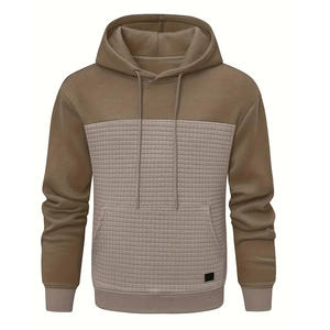 Pull à capuche en molleton de coton 100% pour hommes, tissage tricoté anti-rétrécissement, sweat à capuche de taille pour hommes, vente en gros - Product Image 3