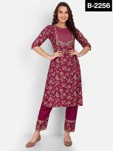 Trendy Ethnic Wear Designer Foil Print Fancy Ready Made <b>Kurtis</b> with Pent <b>for</b> <b>Women</b> Casual and Daily Wear Salwar Kameez Suit - Product Image 3