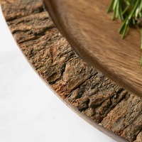 Hot Sale Rustikale Holz Lazy Susan Plattenspieler Rechteck Form Hochwertige Luxus Küchen geschirr Restaurant Serviert ablett Heimgebrauch