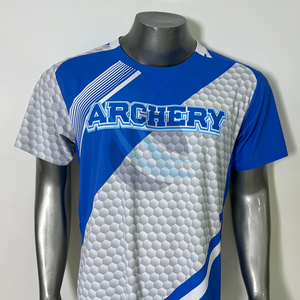 T-shirt de tir à l'arc personnalisé sublimé, jersey respirant à séchage rapide, vêtements de sport d'équipe, manches courtes, t-shirts pour hommes pour l'entraînement - Product Image 4