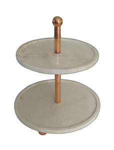 Exhibidor de Pasteles de Diseño Creativo en Mármol y Metal Dorado, Herramientas para Exhibir Pasteles, Postres, Servir Cupcakes, para Bodas y Fiestas de Cumpleaños - Product Image 6