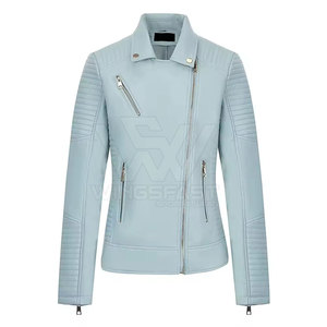 Chaqueta duradera de cuero genuino para mujer, chaqueta de cuero transpirable para otoño e invierno de la mejor calidad para mujer - Product Image 1
