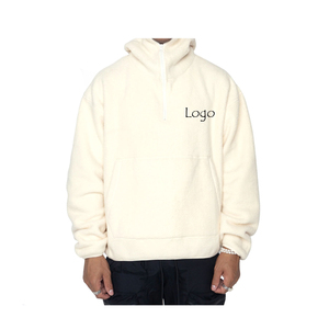 2025 New Custom Logo <b>Sherpa</b> Hoodie for <b>Men</b> Heavyweight Cotton Blended Pullover <b>Fleece</b> Winter Basics with Embroidered Technics - Product Image 3
