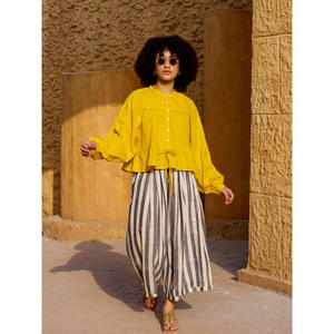 Nilea Women's Striped Flared Cotton Knit <b>Short</b> Set-Casual Summer <b>Top</b> <b>and</b> <b>Shorts</b> - Product Image 3