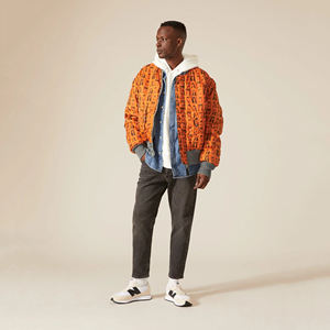 Blouson d'aviateur réversible à impression personnalisée pour hommes de qualité supérieure grande taille avec col montant vente en gros - Product Image 2