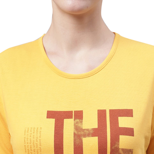 Camiseta informal de algodón para mujer, diseño personalizado, cuello redondo, manga corta, talla Regular XL, estampado ecológico, Exportación a Bangladesh - Product Image 6