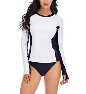Rashguard <b>Surfing</b> Swimsuits Womens Long Sleeve Rash Guard Swim Shirt <b>Surfing</b> Rashguard Tops for Women OEM serviced Rash Guard - Product Image 1