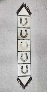 Camino de mesa de cuero de piel de vaca de lujo 2023, patrón bordado marrón y blanco, exportación directa, hogar, Hotel, boda, Navidad - Product Image 2