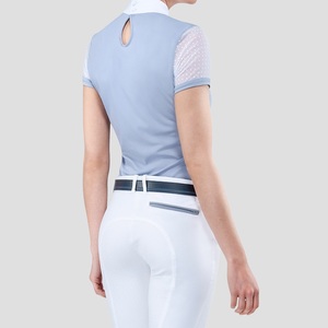 Camisa de Equitación de Alta Calidad para Mujer, Diseño Transpirable y Suave, Secado Rápido, Manga Corta, Material de Spandex/Algodón - Product Image 6