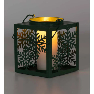 Moroccan Style Cylindrical Snowflake Cutout Iron <b>Lantern</b> Home Wedding Christmas Decor with Handmade <b>Candle</b> Jar Votive Holder - Product Image 4
