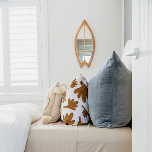 Precioso diseño único tabla de surf de ratán Natural en forma de espejo decoración de pared Bebé y niños dormitorio decoración de guardería - Product Image 5