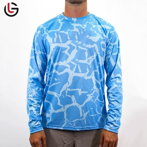 Logotipo bordado con estampado de sublimación de manga larga, ropa de pesca, diseña tus propias camisas de pesca deportivas de alta calidad para hombre - Product Image 1