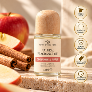 Esencia de Fragancia de Canela y Manzana OEM 12ml |   Aroma Dulce y Frutal para el Hogar |   Fabricante de Marca Privada España - Product Image 1