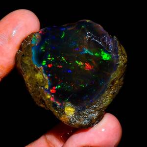 Opale éthiopienne naturelle multi feu de qualité étonnante Walo couleur de feu brut pierres précieuses en vrac faisant des bijoux pendentif en or grossiste de bijoux - Product Image 3