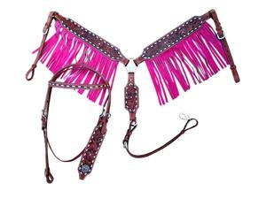 Venta caliente ecuestre occidental coraza tallada cuero brillante Acero inoxidable Halter Headstall costura elegante montar - Product Image 2